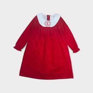 LTC Monogrammed “K” Red Holiday Dress